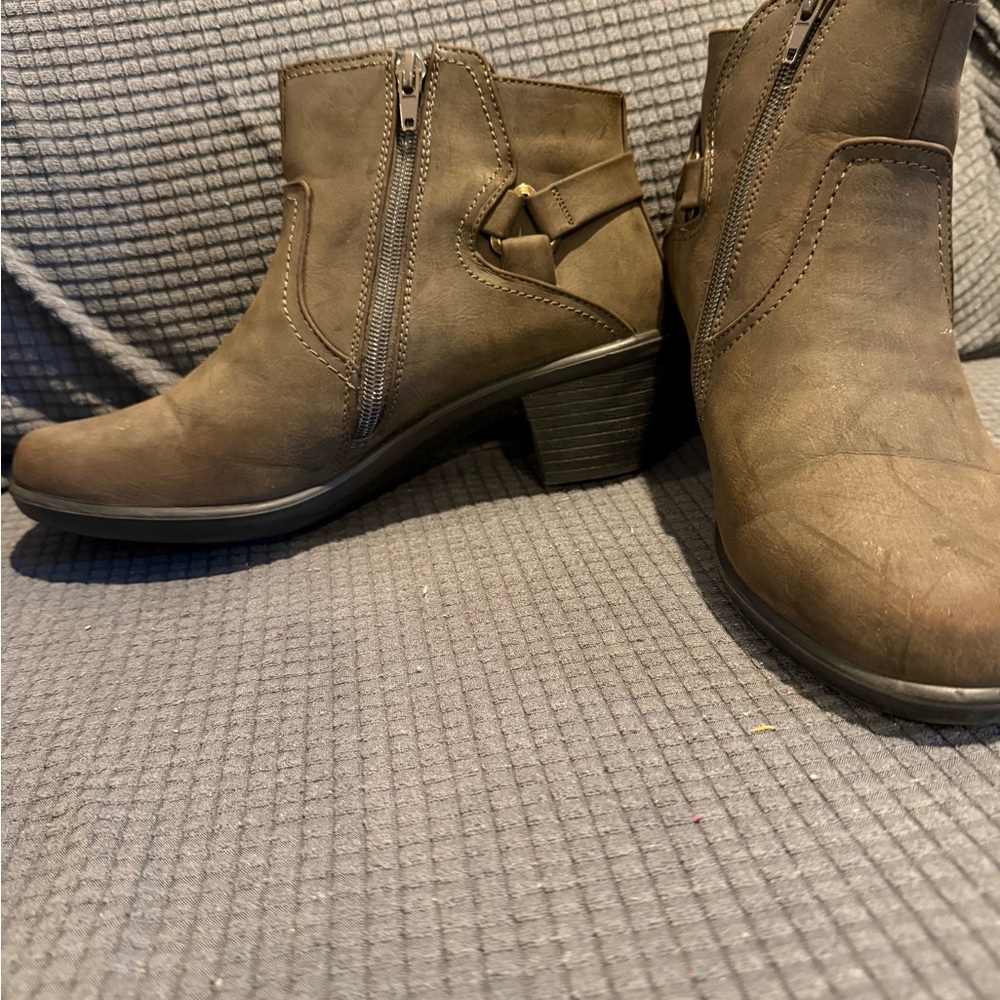Easy Street Brown Ankle Booties